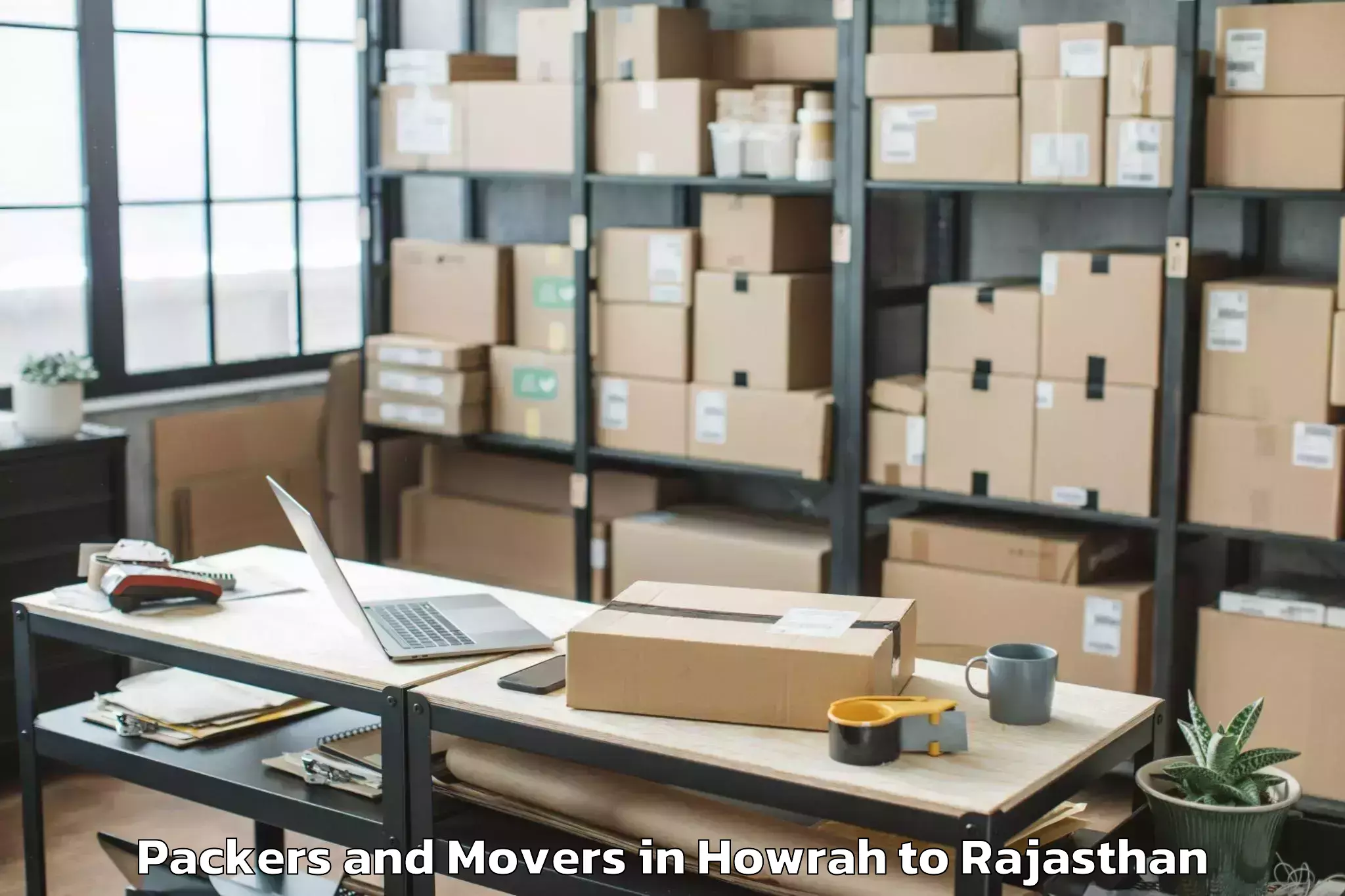 Reliable Howrah to Ladnun Packers And Movers